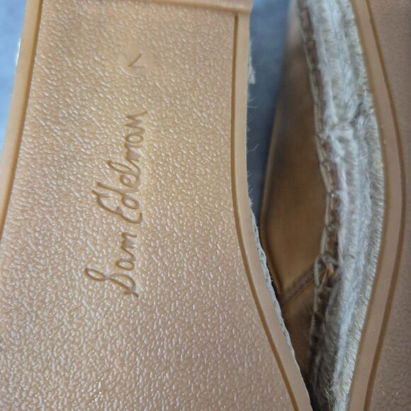 Sam Edelman Rose Gold Slip On Platform Espadrille Size 7 - Picture 9 of 10